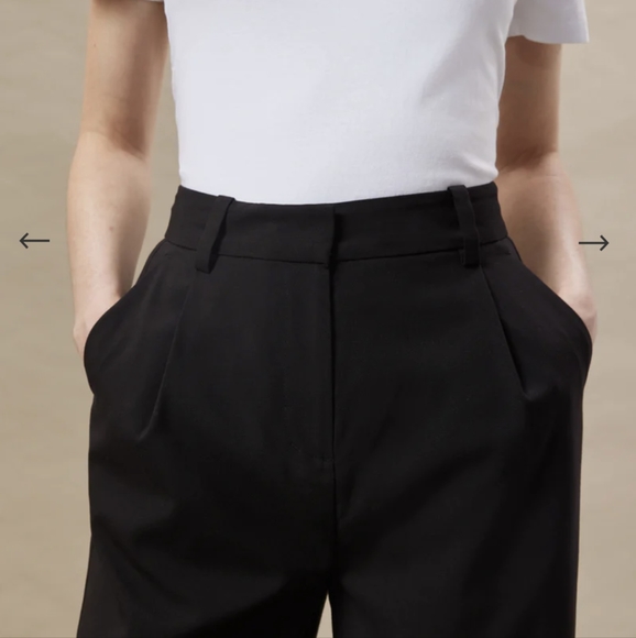 NWT Frank and Oak Amelia balloon fit pant, black, women 6 - Picture 3 of 4